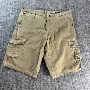 Kuhl Cargo Shorts Mens Khaki Hiking Outdoor Utility Multi Pocket Zip Pockets